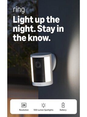 2K Battery-Powered Spotlight Camera for Home Security, Wide-Angle